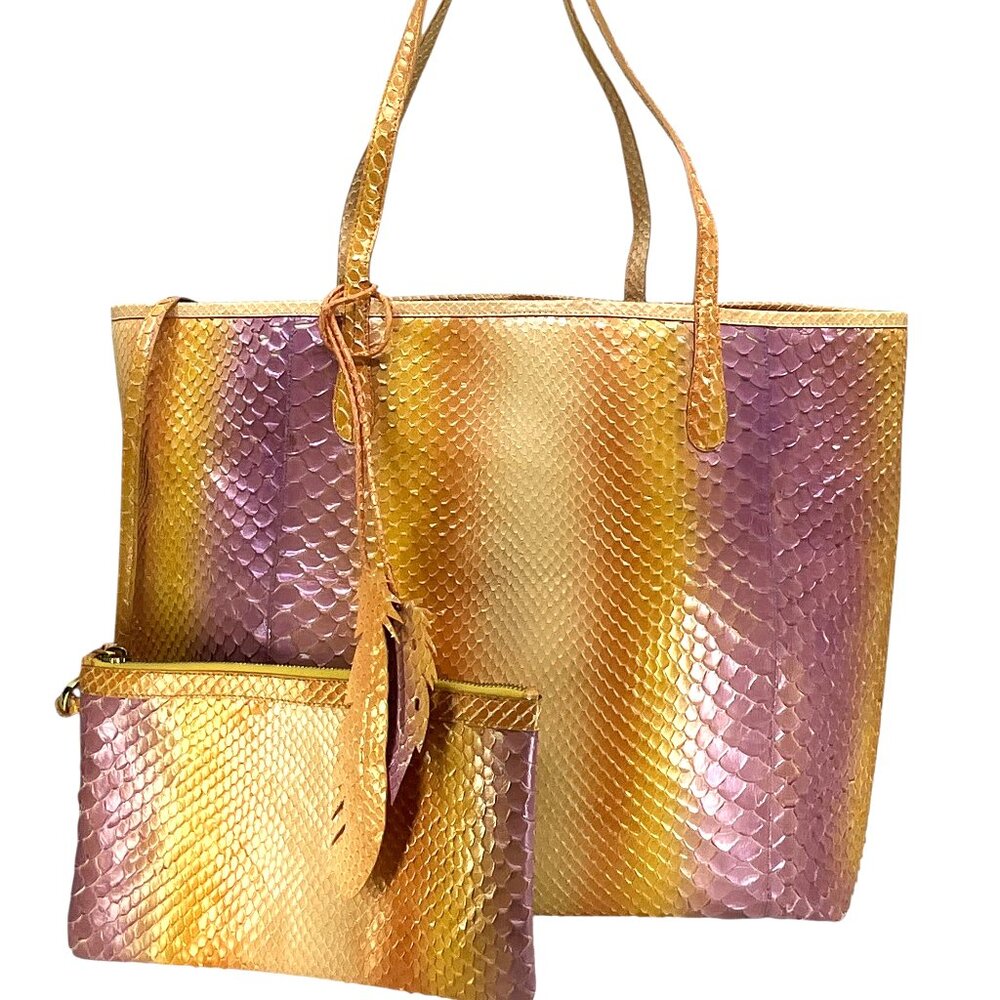 NANCY GONZALEZ Large Erika Python Tote NEW - image 3